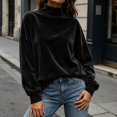 thumbnail image 2 of Azrian Women’s Turtleneck Pullover Top,Loose Fit Long Sleeve Sweatshirt Sizes S-2XL, 2 of 6