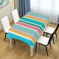 thumbnail image 6 of Coolnut Rectangle Table Cloth Mexican Style Colorful Stripes Tablecloth Waterproof Anti-Shrink Soft and Wrinkle Resistant Decorative Fabric Table Cover for Outdoor Picnic/Kitchen Dining 54x72In, 6 of 7