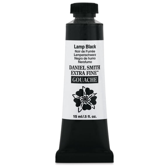 Daniel Smith Extra Fine Gouache - Lamp Black, 15 ml Tube