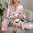 thumbnail image 6 of Picia Panda Pattern Women’s Long-Sleeve Sleepwear Set - Soft 2-Piece Loungewear with Pockets, Comfy PJs for Relaxing Nights-Small, 6 of 7