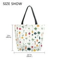thumbnail image 5 of FORMRS Womens Canvas Tote Bag with Zipper Inner Pocket Shoulder Handbag, Beige Vegetables Pattern, 5 of 7