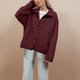 thumbnail image 1 of Chaquetas y abrigos casuales sin capucha de manga larga para mujer, blusa de manga larga, cuello vuelto, botones y bolsillos, abrigo, chaqueta, prendas de vestir exteriores, tops de poliéster, 1 of 8