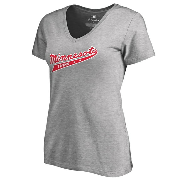 Women's Ash Minnesota Twins Cooperstown Collection Forbes T-Shirt