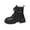 Black, variant on SKIYLEVZ Women's Moto Boots Cowgirl Boots Water-Resistant Durable Women’s Work Boot Lace Up Ankle Moto Boots Waterproof Shoes Womens Winter Fashion Combat Boots