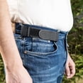thumbnail image 3 of Guardoinrt 2piece Elastic Buckle Belt With Side Buckle Straps For Style 1. Double Vel-cro brown L, 3 of 6