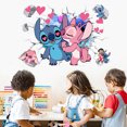 thumbnail image 3 of Gusuhome Stitch Wall Decal Sticker for Kids Cartoon Pink 3d Lilo and Stitch Peel and Stick Wall Decal for Bedroom Living Room Home Decor 16 inches x 24 inches, 3 of 4