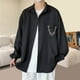 thumbnail image 2 of Playeras Y Camisas Para Hombre Hombres Casual Manga larga Otoño Invierno Camisas sólidas Top Blusa Camisas (Black, XL), 2 of 6