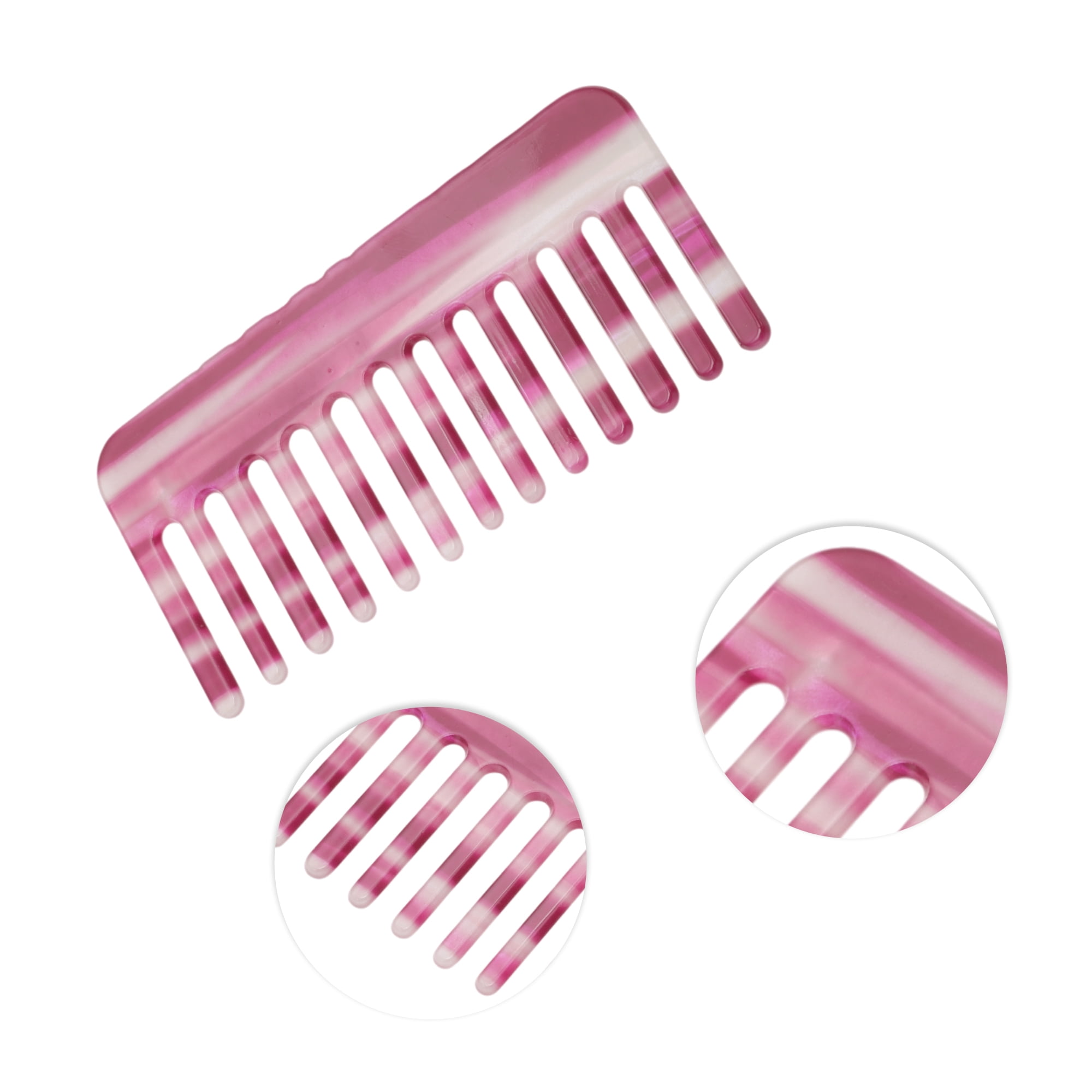 Unique Bargains 1 Pc Vintage Portable Wide Tooth Comb for All Hair Types Colorful Purple