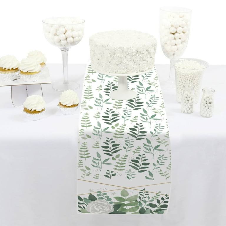Big Dot of Happiness Boho Botanical - Petite Greenery Party Paper Table  Runner - 12 x 60 inches