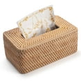thumbnail image 2 of Funda para caja de pañuelos DECRAFTS de ratán, tejido natural, rectangular, 2 of 7