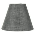 thumbnail image 2 of Set of 6 Granite Gray Burlap Lamp Shade - Clip-on Candelabra Shade 3x5x4, 2 of 8