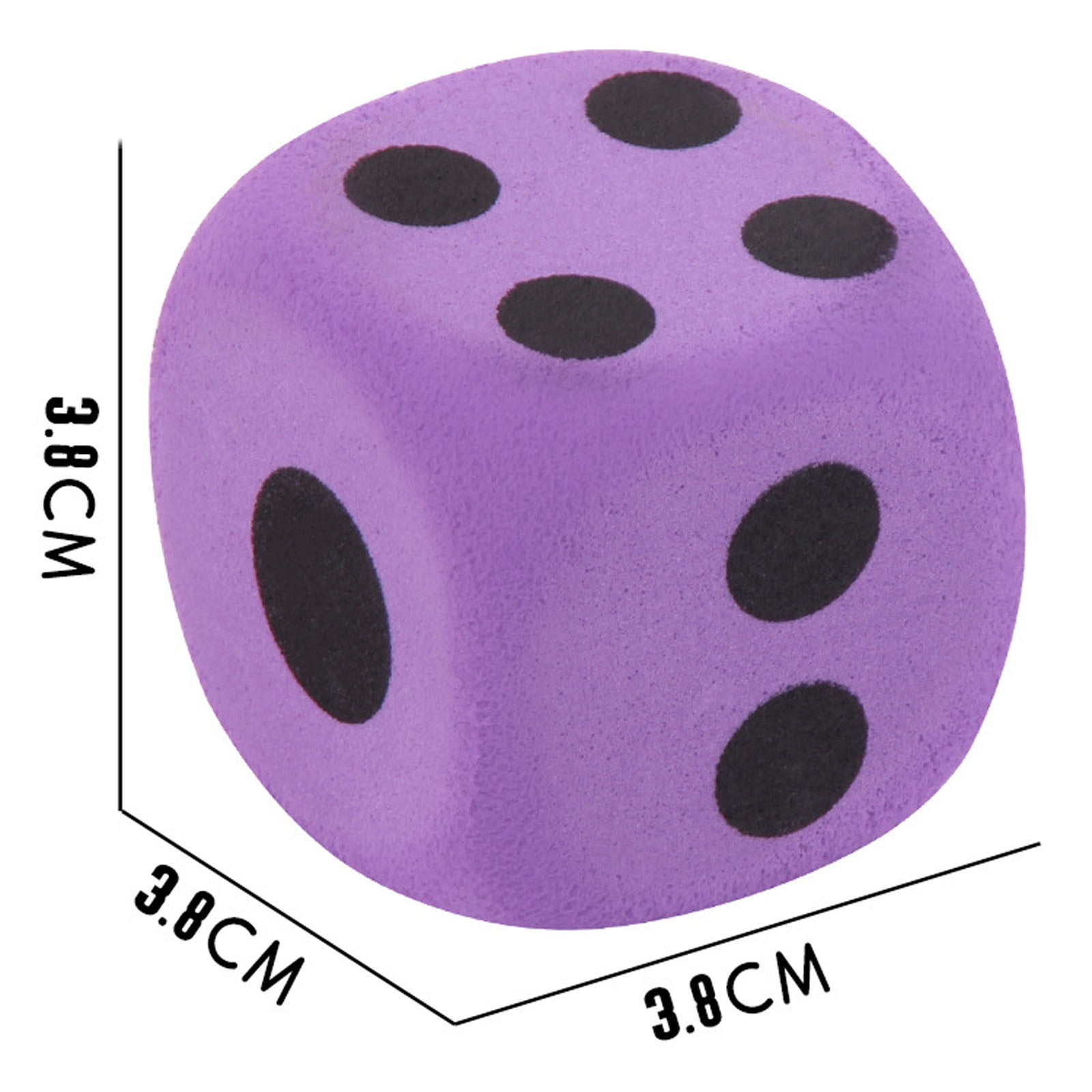 Gqtwoy Big Foam Dice for Games, Soft EVA Foam Dice for Table Games, EVA Dice for Party Props, Educational Dice for Board Games, Purple Dice