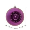thumbnail image 2 of Vickerman 4.75" Plum Shiny Star Brite Ball Ornament, 4 per Bag, 2 of 2