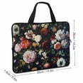 thumbnail image 2 of Werpe Flowers Table Cloth Black Background Diving Fabric Laptop Bag Sleeve Carrying Bag 13inch, 2 of 5