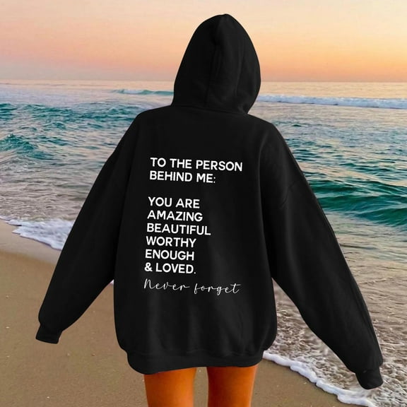 SIYUDAN Women's Hoodies Sweatshirts Long Sleeve Hoodie Pullover Hoodies for Women Unisex HoodieBlack Hoodie women s Fall Clothes Women Clothes