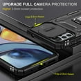 thumbnail image 7 of K-Lion for Motorola Moto G22 6.5" 2022 Case, Magnetic Metal Ring Holder Kickstand Camera Lens Cover Heavy Duty Rugged Full Body Protection Anti-Scratch Shockproof Case, Black, 7 of 7