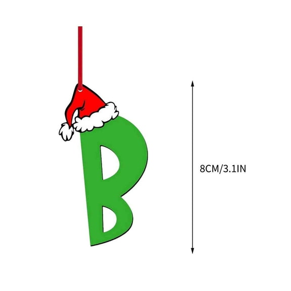OEFNTAC Decorations Christmas Acrylic Letter Ornament Alphabet Hanging Tree Pendant Personalized Initial Party Decor 8cm Christmas Decorations