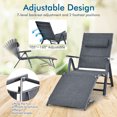 thumbnail image 3 of Patiojoy Patio Reclining Chaise Lounge Outdoor Adjustable Folding Chair W/ 7 Backrest Positions & Removable Pillow, 3 of 9