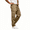 Khaki, variant on TKKCS Mens Elastic Waist Cargo Pants Straight Leg Full Length Outdoor Casual Adjustable Drawstring Work Trousers with Multi-Pockets Khaki XL
