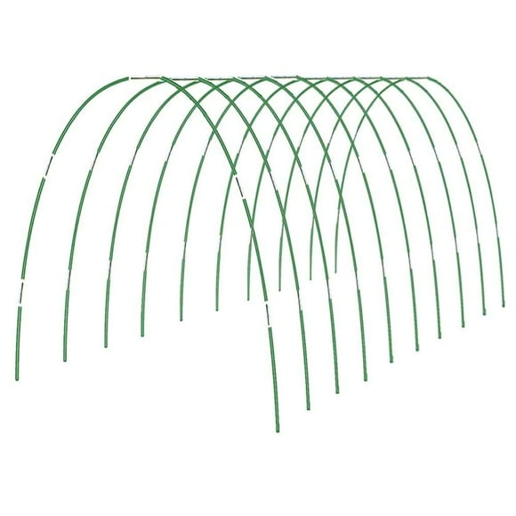 CSChome Greenhouse Hoop Kit Greenhouse Hoops Kit 17-Inch Poles Green Garden Hoops with Clamps Connectors Grow Tunnel Support Frame for Garden Raised Bed