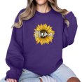 thumbnail image 6 of VBTAPA Womens Mama Sweatshirt Oversized Long Sleeve Crewneck Pullover Fall Outfits 2026 Fleece Sweater Tops Purple S, 6 of 7