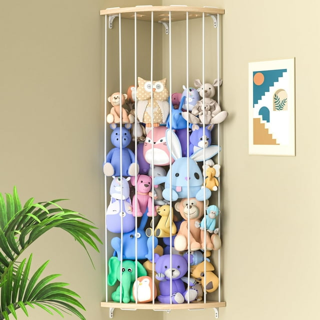 Esquina de madera Jtksfcl para guardar animales de peluche con estampado de estrellas