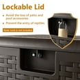 thumbnail image 6 of Costway Outdoor Waterproof 28 gal HDPE and Metal Deck Box, Brown, 6 of 11