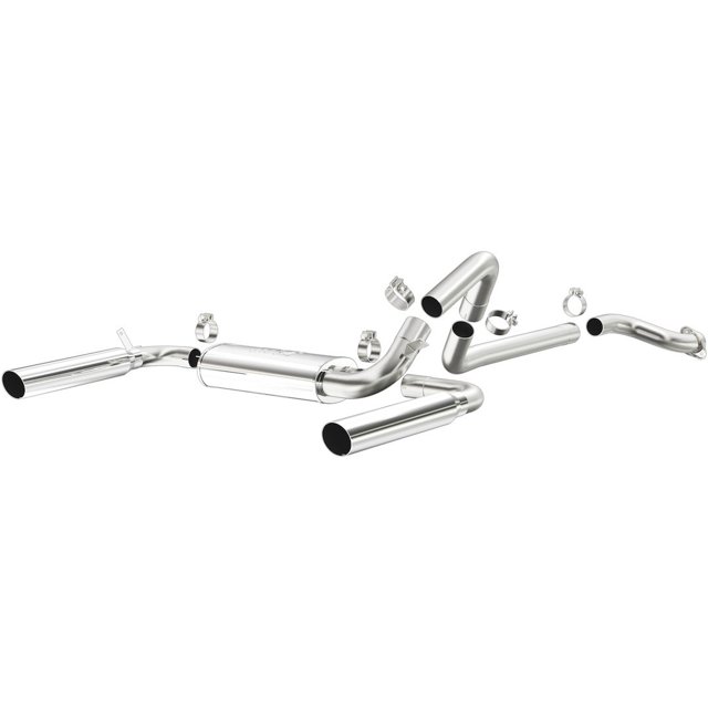 Magnaflow Performance Exhaust System Kit 15620 Exhaust System Kit Cat-Back System; Stainless Steel; With Muffler; 3 Inch To 2-1/2 Inch Pipe Diameter; Single Exhaust With Dual Exit; Split Rear Exit