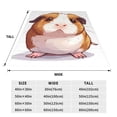 thumbnail image 3 of Honeii Cartoon Guinea Pig Print Fleece Blanket - Throw Blanket for Bed, Sofa, Couch, Camping, and Travel , Microplush Ultra Soft Warm Blanket-50"x40", 3 of 7