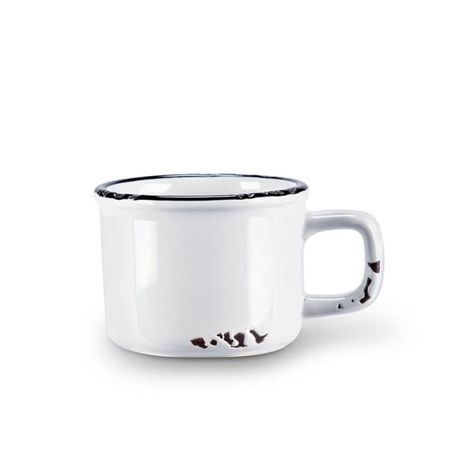 Tasse à Espresso Aspect Émail de 2 Po, Blanche