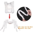 thumbnail image 7 of 11.8" Giant White Furry Halloween Spider Prop, Bendable Legs Fake Tarantula with Red Eyes for Indoor Outdoor Yard Porch Haunted House Halloween Party Spooky Decor, 7 of 7