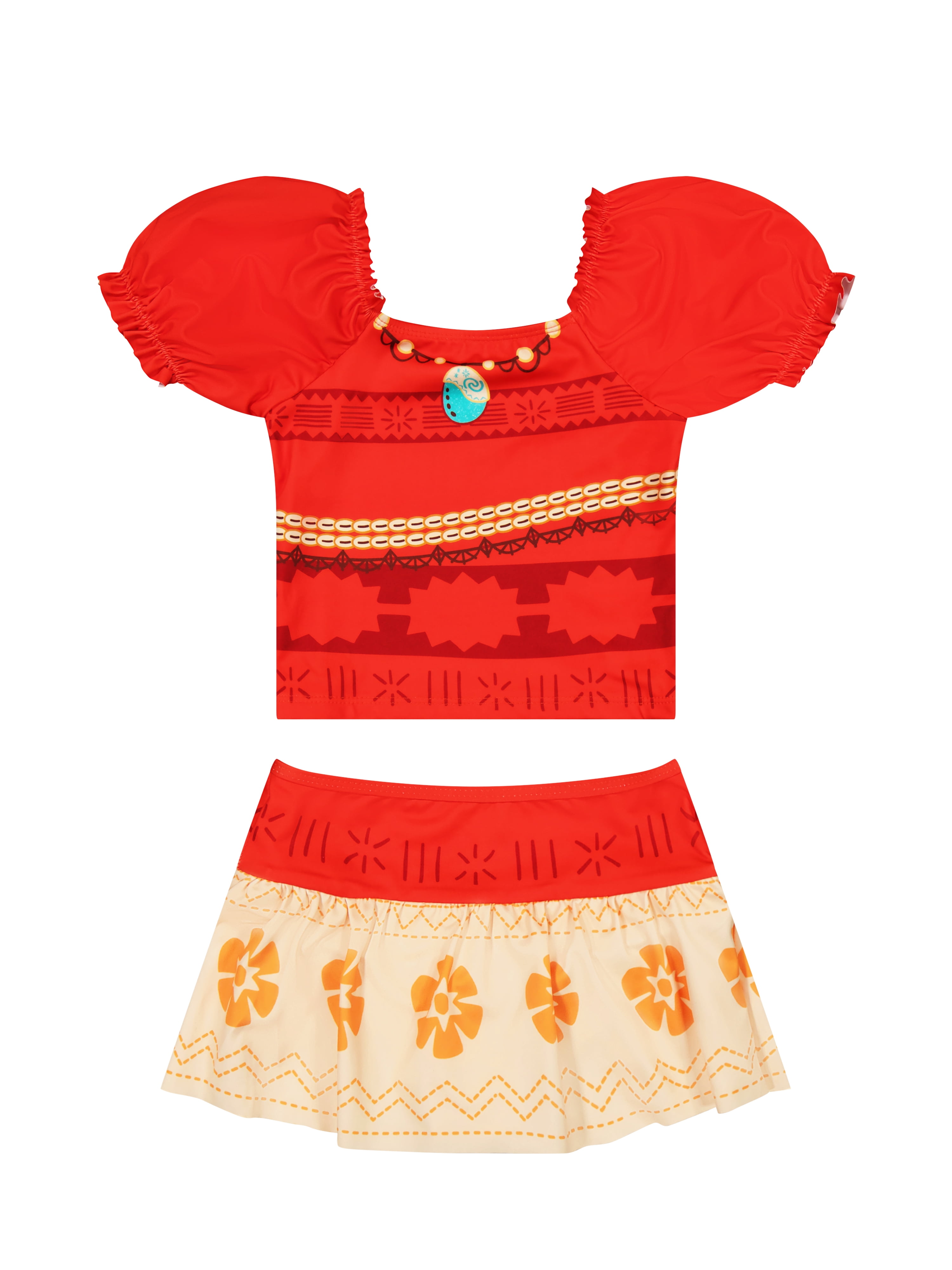Character Toddler Girl Puff- Sleeve Tankini and Skirt Swimsuit, Sizes 12M- 5T
