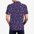 thumbnail image 6 of Salouo Dance Skull Star for Men's Short Sleeve Polo Shirts,Polo Shirts for Men Performance Short Sleeve Golf Shirt Athletic Casual Collared T-Shirt-3X-Large, 6 of 8
