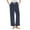 Navy1, variant on GigrtiJin Women's Flannel Trendy Pajama Pants Striped Waistband Drawstring Sleeping Pants Winter Thermal Loose Pants