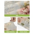 thumbnail image 4 of Farmhouse Pink Floral Bar Stool Covers Set of 2, Spring Vintage Botanical Flowers Stretch Washable Bar Chair Covers with Backs, Removable Pub Counter Height Chair Cover for Kitchen Dining Room Cafe, 4 of 7