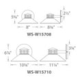 thumbnail image 5 of WAC Lighting Sodor 10" 1-Light Aluminum Indoor and Outdoor Wall Light in Black, 5 of 5