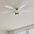 thumbnail image 4 of Insigna Collection 72-in Six-Blade Vintage Brass Contemporary Ceiling Fan with Matte White Blades, 4 of 4