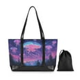thumbnail image 7 of FORMRS Canvas Laptop Tote Bag for Women with 15.6" Computer Compartments Shoulder Handbag, Neon Jellyfish, 7 of 7