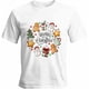 thumbnail image 1 of Camisetas gráficas informales de manga corta con diseño de muñeco de nieve y árbol de Navidad para hombre, 1 of 8
