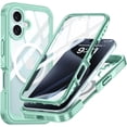 thumbnail image 1 of Case for iPhone 16,Full-Body Rugged Protective Clear Back Hybrid Magnetic Wireless Charging TPE PC with Built-in Screen Shockproof Protector Phone Case for iPhone 16,6.1 inch 2024, 1 of 8