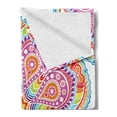 thumbnail image 2 of Rainbow Mandala Soft Flannel Fleece Blanket, Colorful Oriental Mandala Motif with Stars Paisleys and Dots Colorful Art, Cozy Plush for Indoor and Outdoor Use, 50" x 60", Multicolor, by Ambesonne, 2 of 5