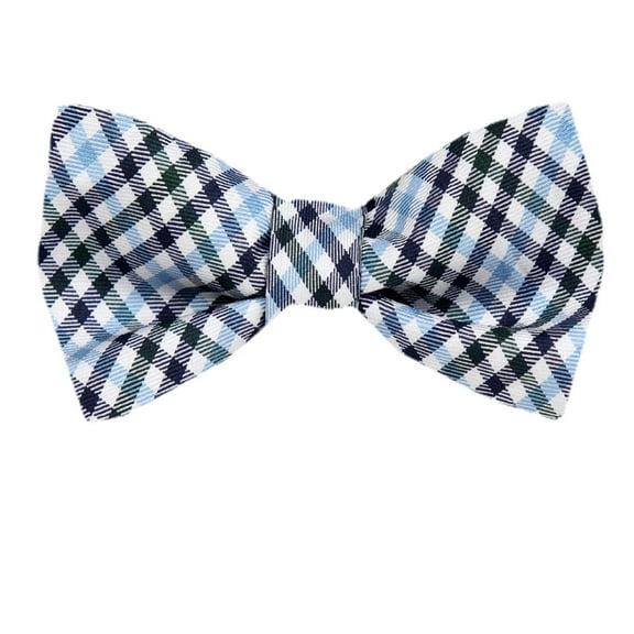 Men's Blue and Navy Silk Self Tie Bowtie Tie Yourself Bow Ties