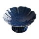 thumbnail image 3 of Cuenco de cerámica con base para encimera de cocina, cuenco decorativo, bandeja para frutas de estilo rústico. azul, 3 of 9