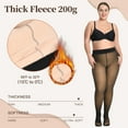 thumbnail image 4 of Manzi Plus Size Fleece Lined Tights for Women Fake Translucent Pantyhose Winter Thick Tights, 4 of 7