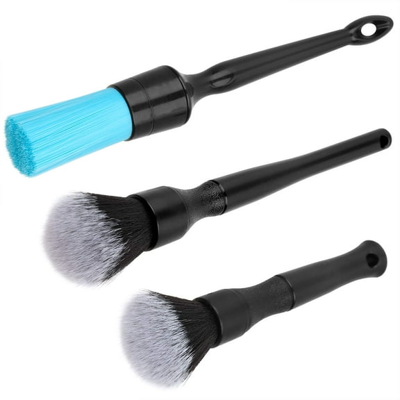 Car Detailing Brush Set by Emlimny, Ultra- Soft Auto Detail Brush Kit for Elegant Surfaces, Interior Exterior No Scratch for Cleaning Air Vent Engine Bay Emblems Dashboard Seat Wheel, Wheel Nut