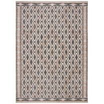 SAFAVIEH Courtyard Vermont Geometric Indoor/Outdoor Area Rug, Black/Natural, 8' x 10'