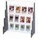 thumbnail image 1 of Exhibidor de tarjetas coleccionables de acrílico de 3 niveles, soporte para tarjetas de felicitación, estante de exhibición portátil, organizador de tarjetas deportivas negro, 1 of 9