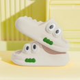 thumbnail image 2 of adviicd Summer Children's Slippers Unisex Slides for Girls Boys Comfortable Slippers Slides Non-slip Shower Shoes House Fashion Thick for Indoor & Outdoor Gifts (White,1.5), 2 of 4