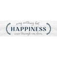 thumbnail image 2 of CAD Designs 32x12 White Modern Wood Framed Museum Art Print Titled - Nothing but Happiness, 2 of 4