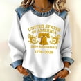 thumbnail image 2 of MuXiKeJi Clothes 250TH Anniversary USA Shirt Women Patriotic Crewneck Sweater USA Flag American Pullover 1776-2026 Sweatshirts, 2 of 4